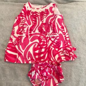 Lilly Pulitzer pink onesie